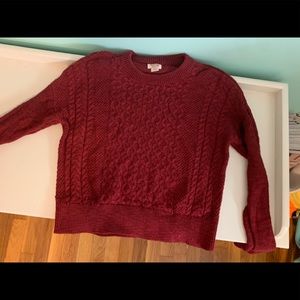 Burgundy Cabled Sweater